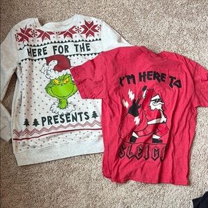 2 Boys Christmas tops